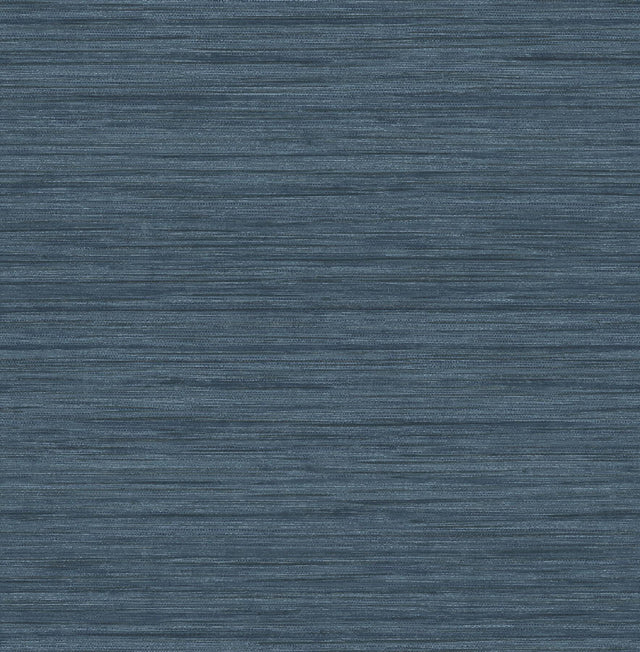 Advantage Barnaby Indigo Faux Grasscloth Wallpaper