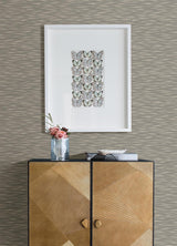 Advantage Benson Brown Faux Fabric Wallpaper