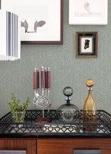 Advantage Ashbee Green Faux Tweed Wallpaper