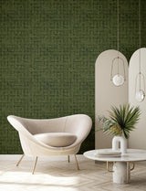 Advantage Blocks Olive Checkered Wallpaper