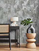 Advantage Cierra Pewter Stucco Wallpaper