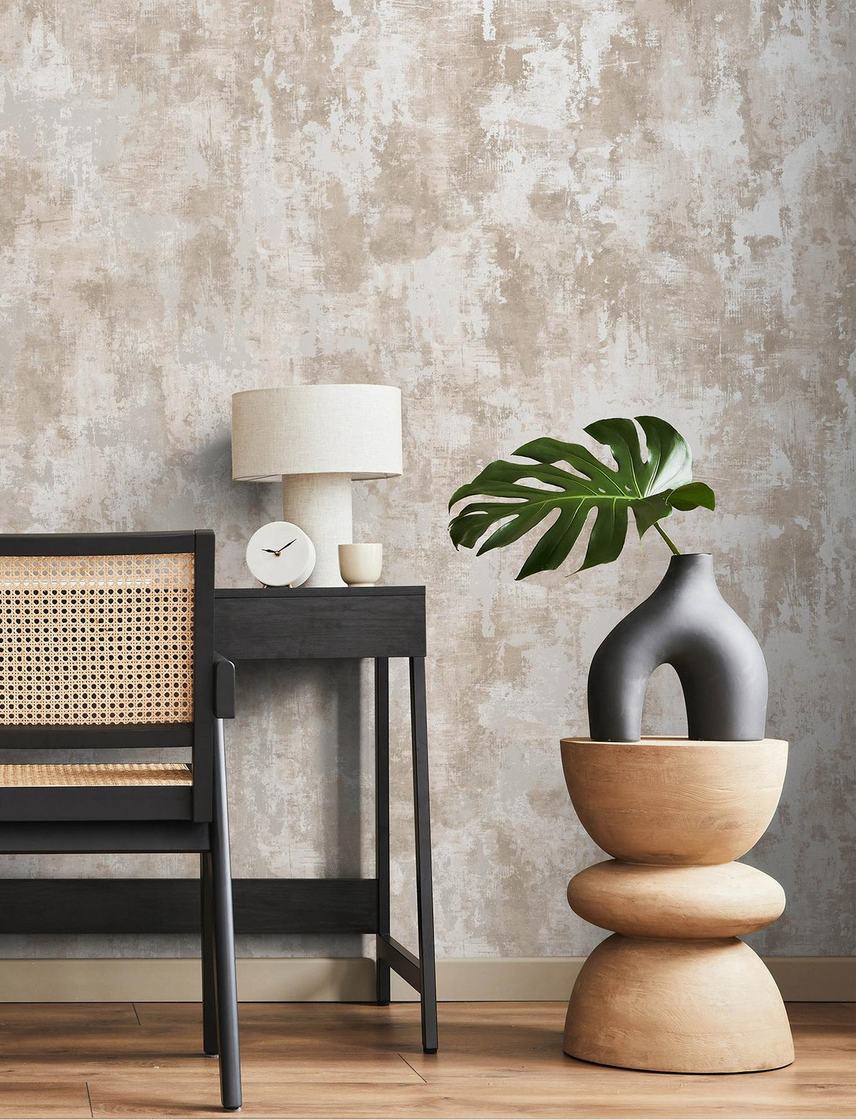 Advantage Cierra Blush Stucco Wallpaper