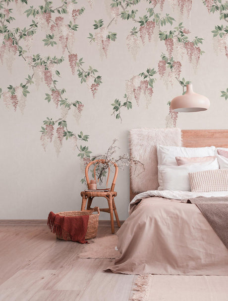 Advantage Wisteria Blush Wall Mural