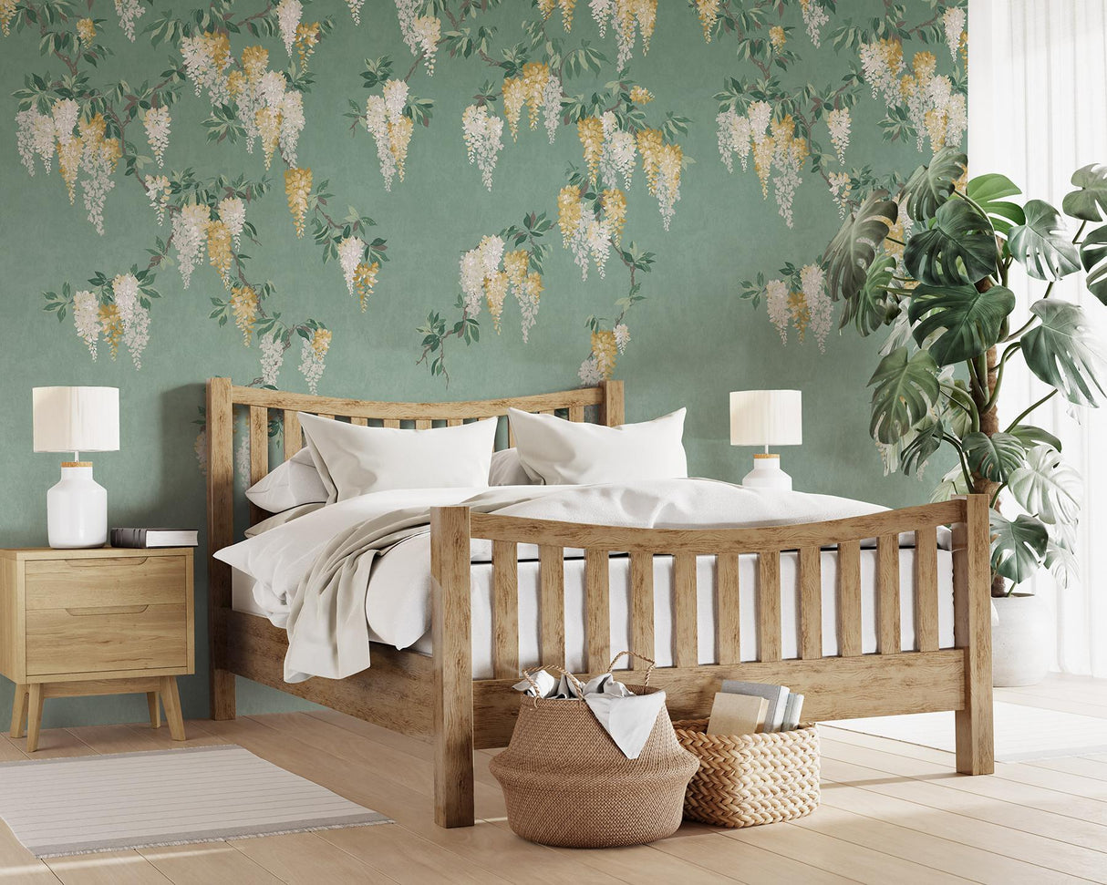 Advantage Wisteria Green Wall Mural