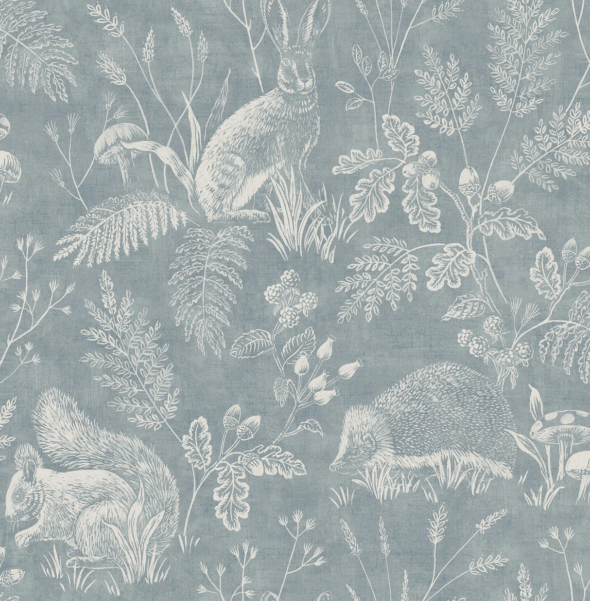 Advantage Woodland Blue Toile Wallpaper