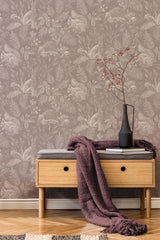 Advantage Woodland Mahogany Toile Wallpaper