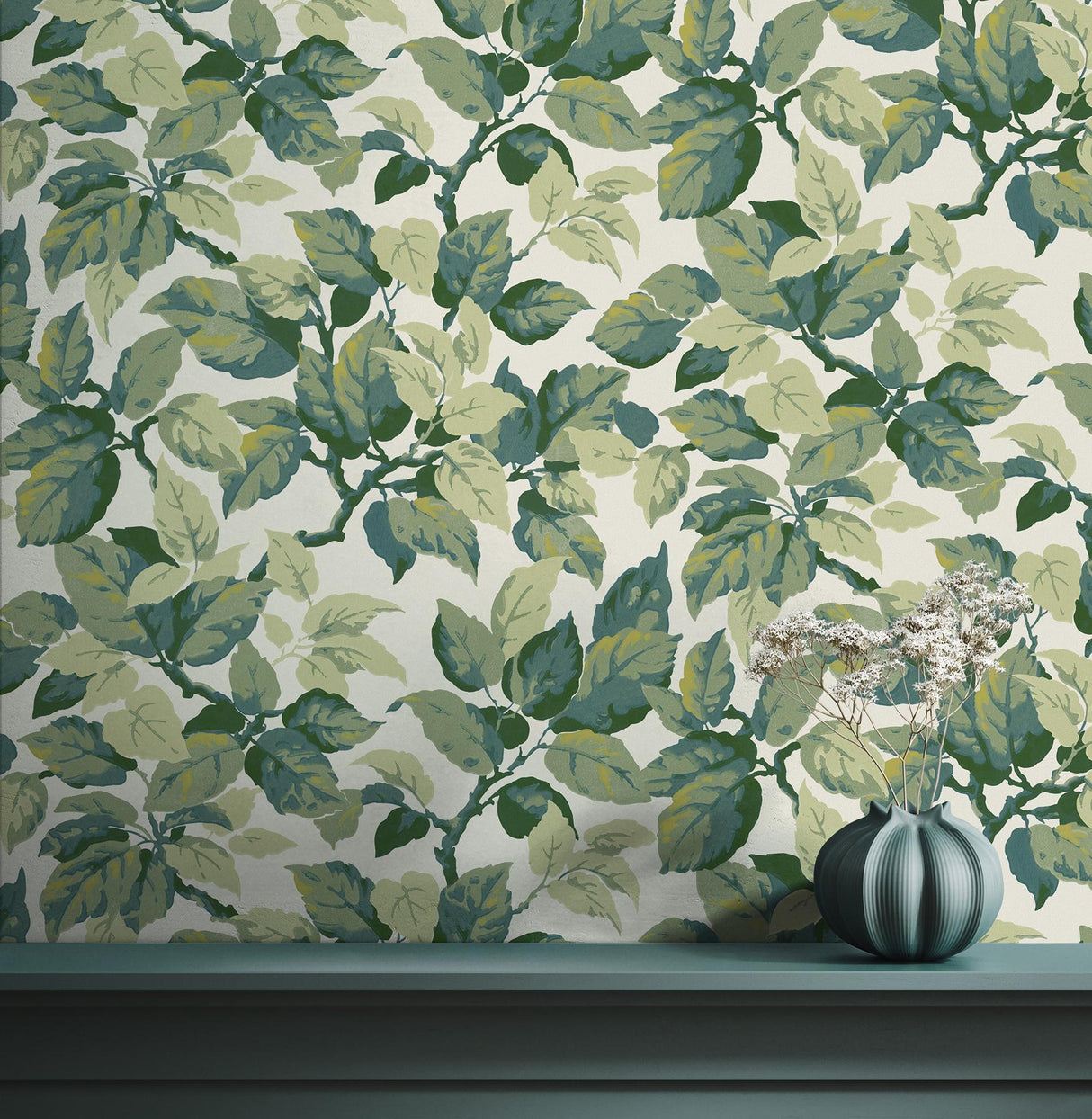 Advantage Canopy Green Leaf Wallpaper