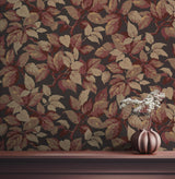 Advantage Canopy Burgundy Leaf Wallpaper