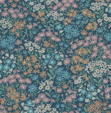 Advantage Ditsy Dark Blue Daisies Wallpaper