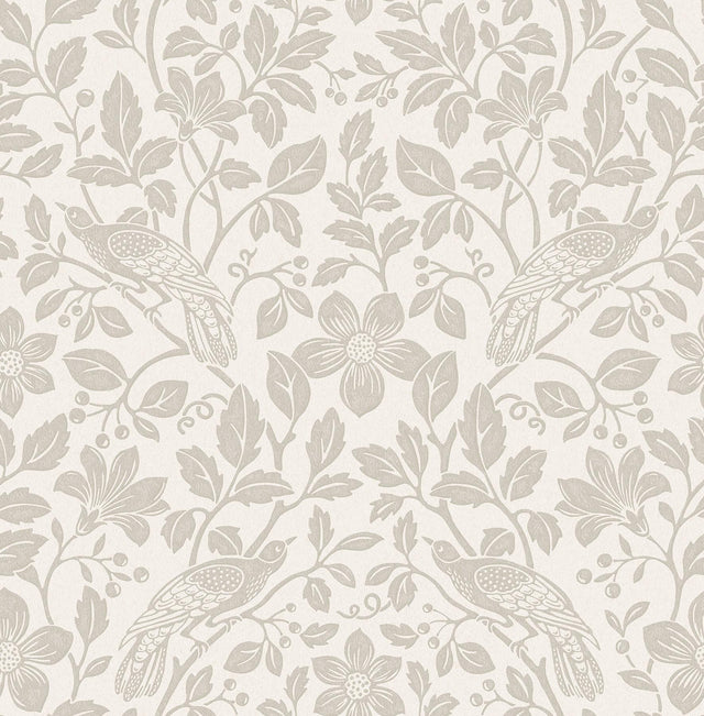 Advantage Marlow Bone Bird Vine Wallpaper