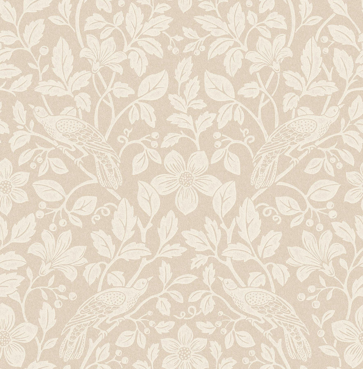Advantage Marlow Beige Bird Vine Wallpaper