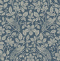 Advantage Marlow Dark Blue Bird Vine Wallpaper