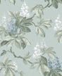 Advantage Chestnut Blue Floral Wallpaper