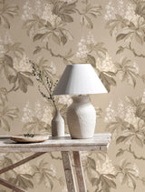 Advantage Chestnut Beige Floral Wallpaper