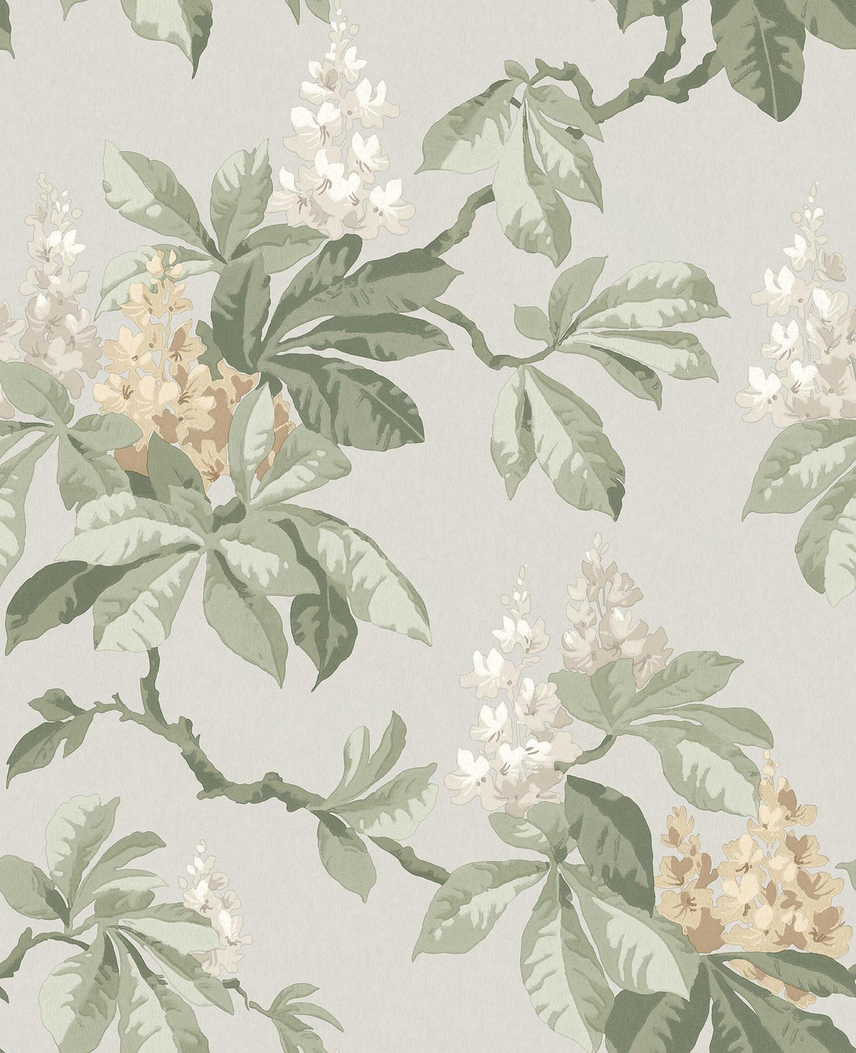 Advantage Chestnut Grey Floral Wallpaper