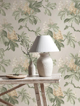 Advantage Chestnut Grey Floral Wallpaper