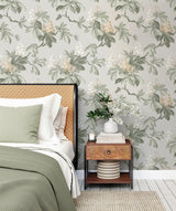 Advantage Chestnut Grey Floral Wallpaper