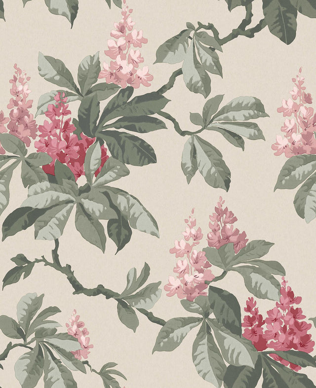 Advantage Chestnut Pink Floral Wallpaper