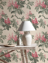 Advantage Chestnut Pink Floral Wallpaper