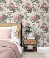 Advantage Chestnut Pink Floral Wallpaper