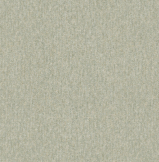 Advantage Herringbone Green Tweed Wallpaper