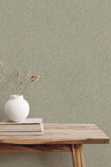 Advantage Herringbone Green Tweed Wallpaper
