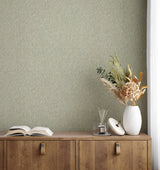 Advantage Herringbone Green Tweed Wallpaper