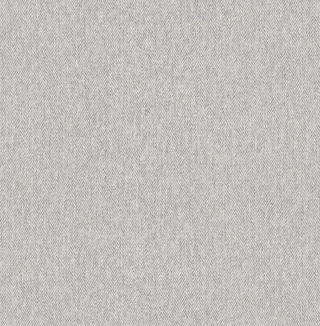 Advantage Herringbone Grey Tweed Wallpaper