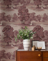 Advantage Sherwood Merlot Glade Wallpaper