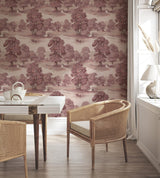 Advantage Sherwood Merlot Glade Wallpaper