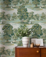 Advantage Sherwood Green Glade Wallpaper