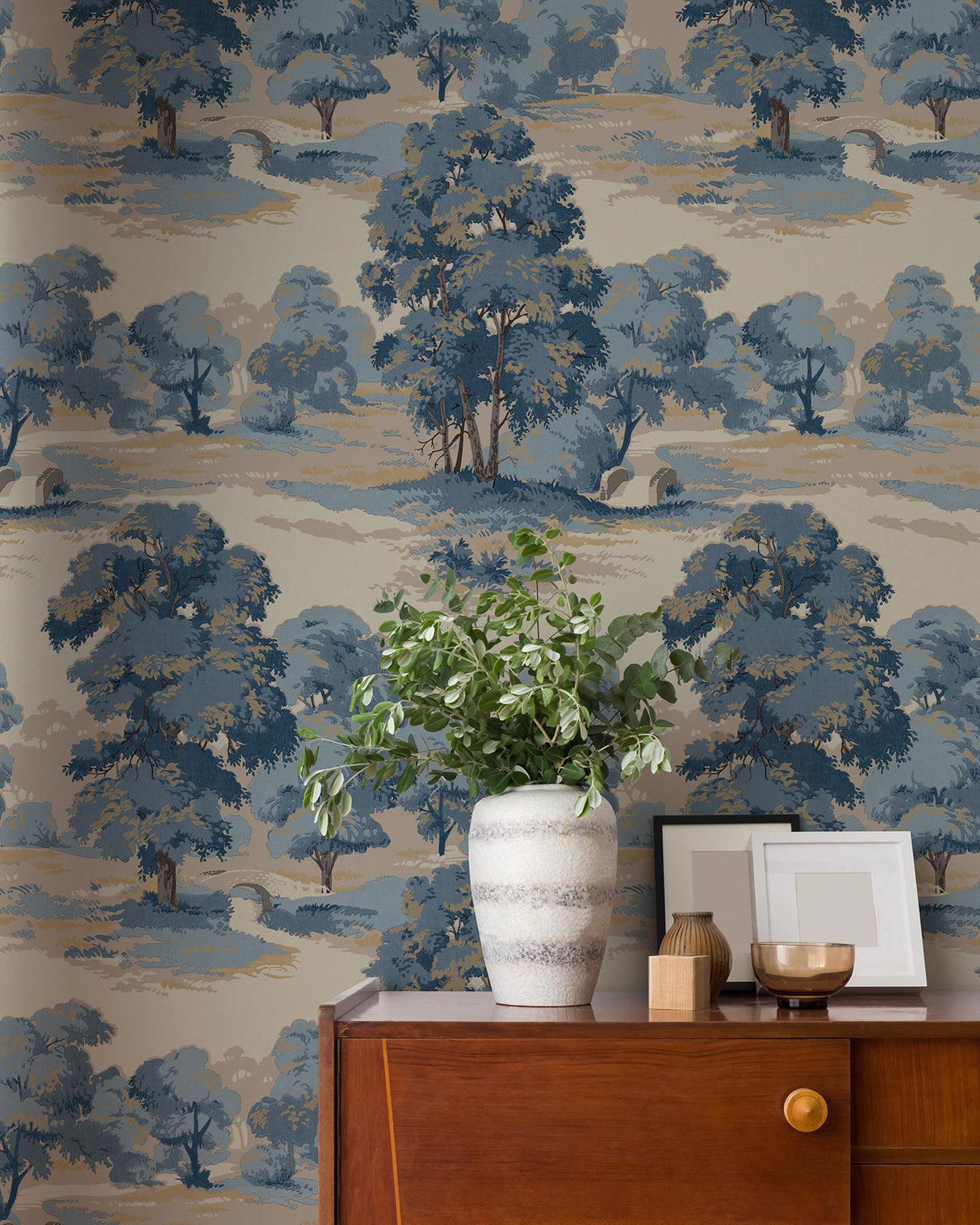 Advantage Sherwood Blue Glade Wallpaper