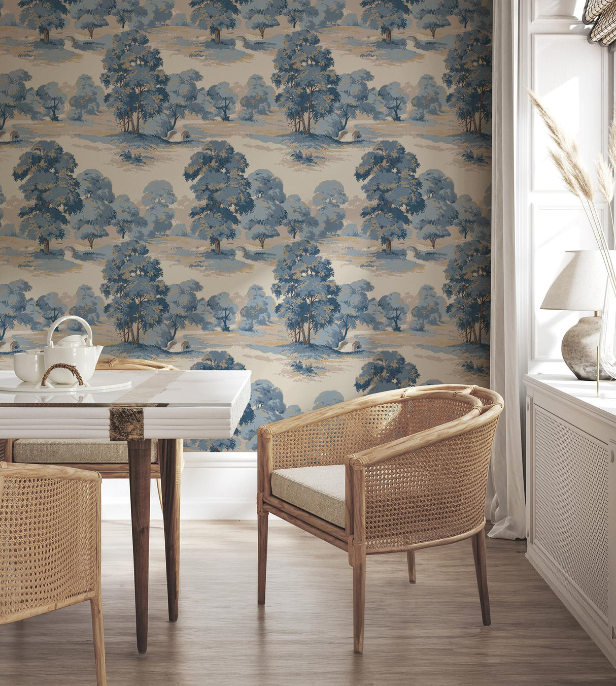 Advantage Sherwood Blue Glade Wallpaper