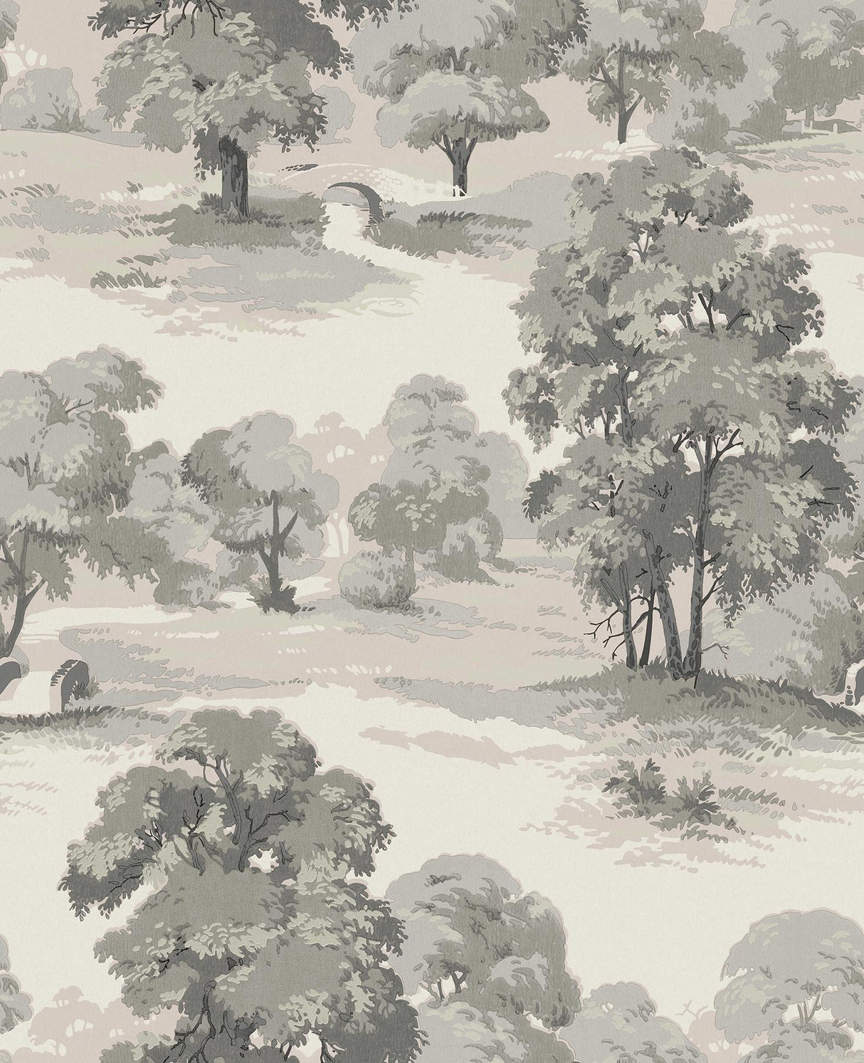 Advantage Sherwood Grey Glade Wallpaper