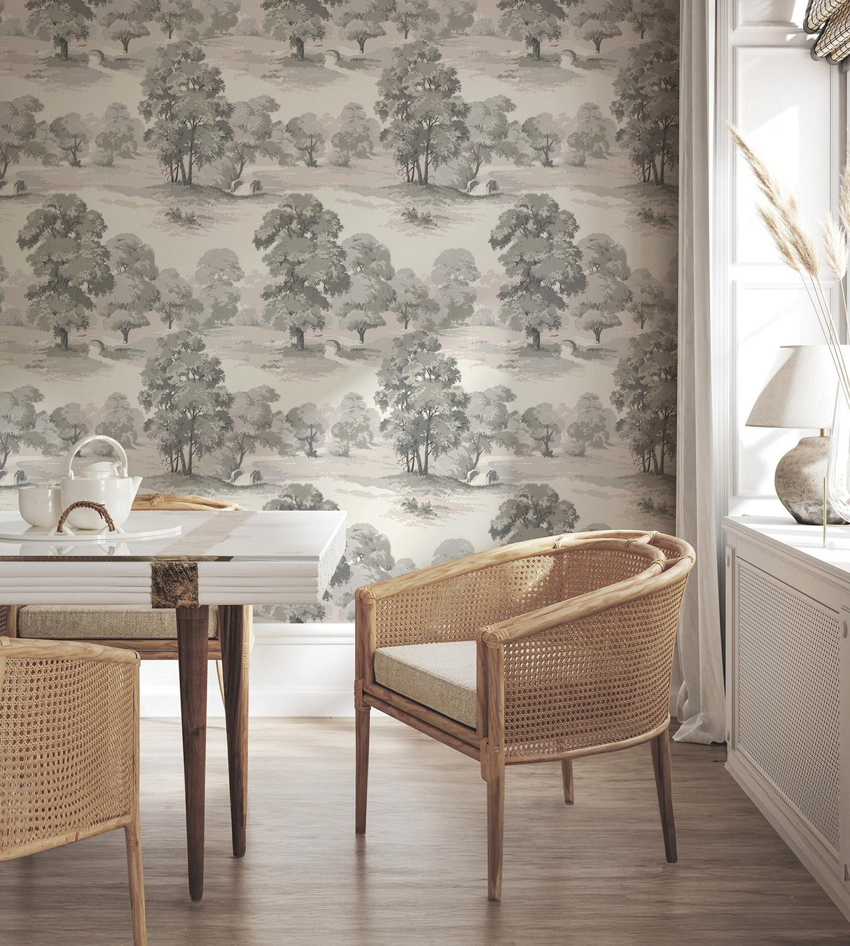 Advantage Sherwood Grey Glade Wallpaper