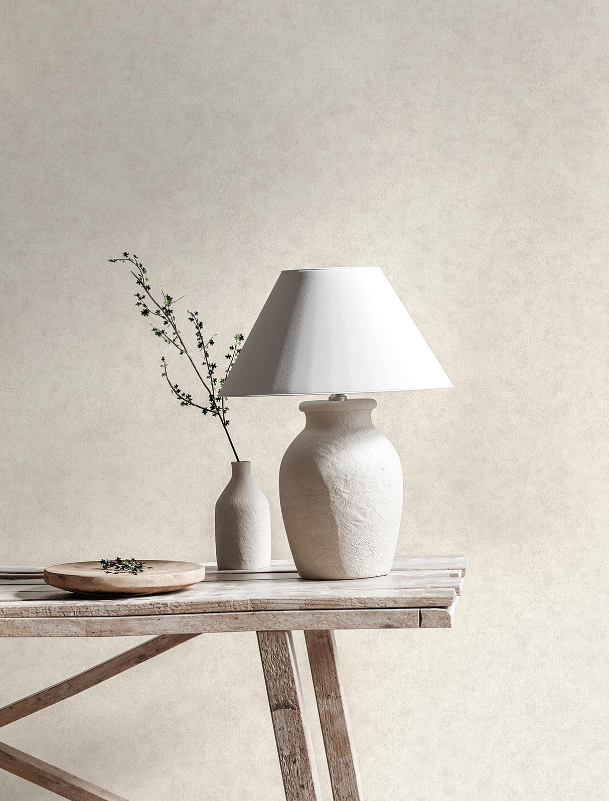 Advantage Heritage Light Grey Plain Wallpaper