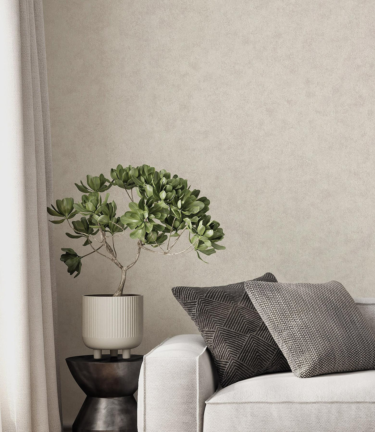 Advantage Heritage Light Grey Plain Wallpaper