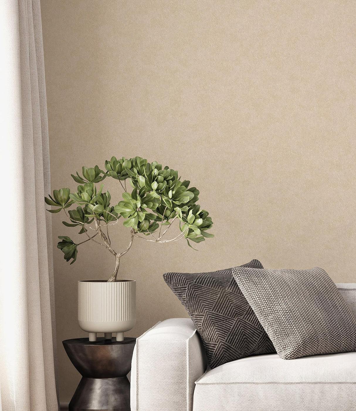 Advantage Heritage Beige Plain Wallpaper