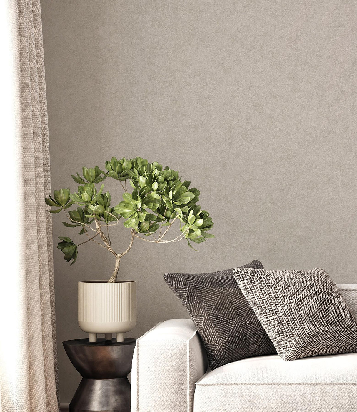 Advantage Heritage Dark Grey Plain Wallpaper