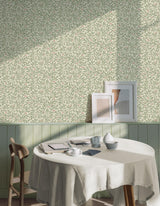 Advantage Winter Berry Green Vine Wallpaper