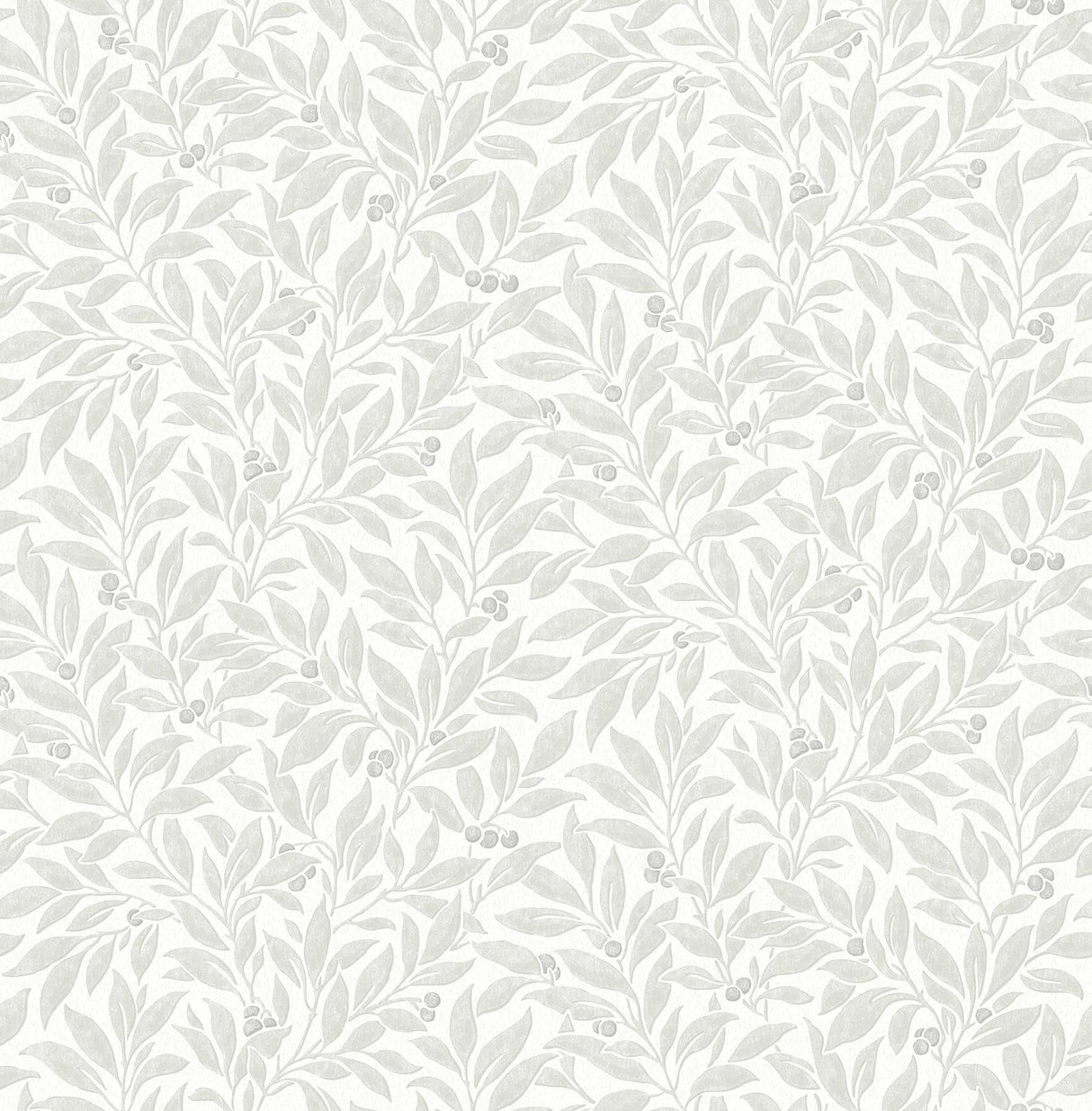 Advantage Winter Berry Light Grey Vine Wallpaper