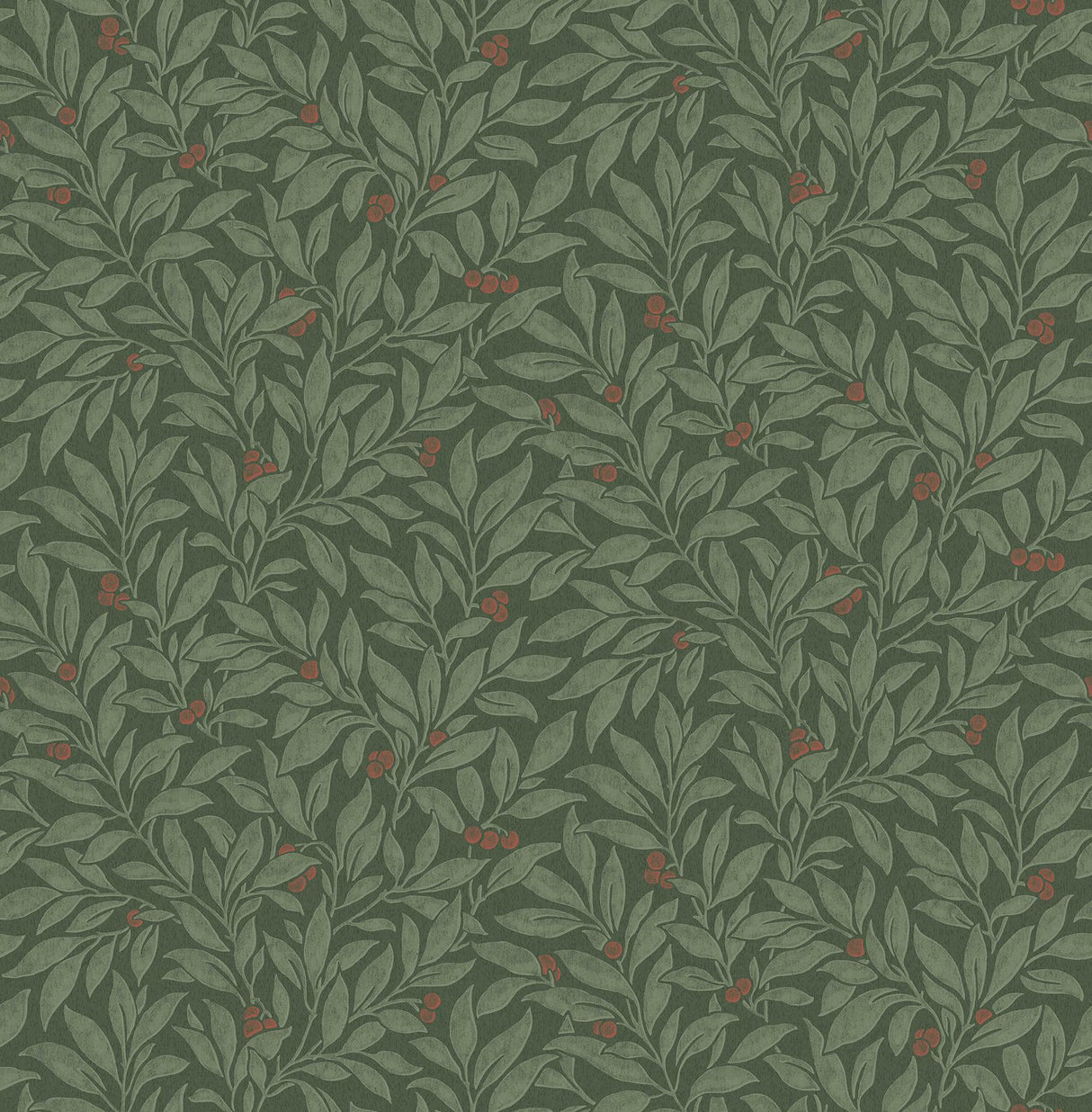 Advantage Winter Berry Evergreen Vine Wallpaper