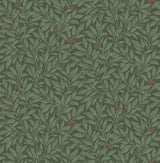 Advantage Winter Berry Evergreen Vine Wallpaper