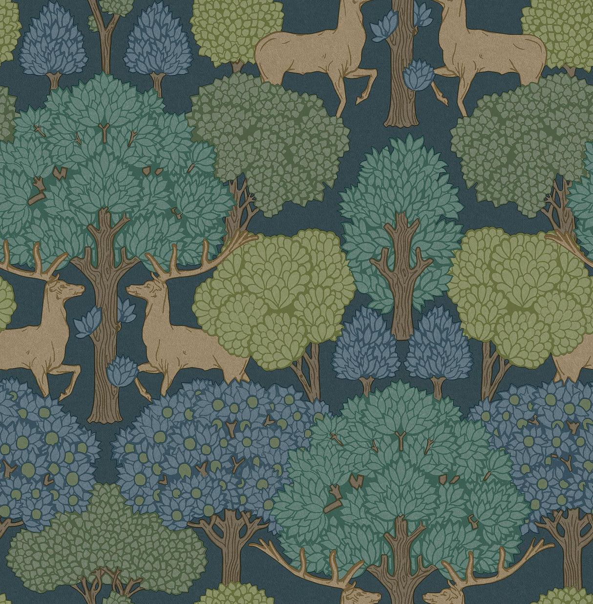 Advantage Forest of Arden Blue Deer Wallpaper