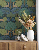 Advantage Forest of Arden Blue Deer Wallpaper