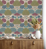 Advantage Forest of Arden Merlot Deer Wallpaper