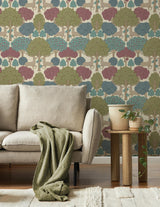 Advantage Forest of Arden Merlot Deer Wallpaper