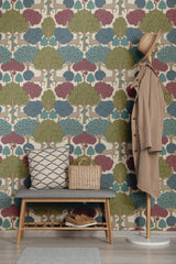 Advantage Forest of Arden Merlot Deer Wallpaper