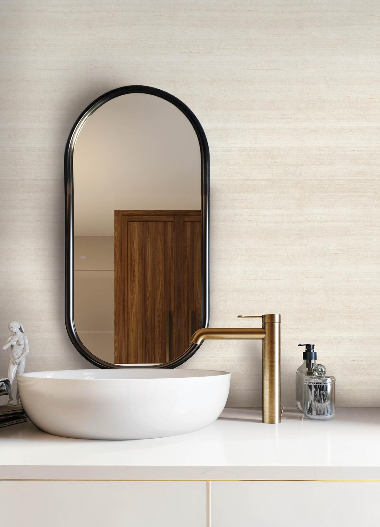 Advantage First Light Ivory Striated Wallpaper