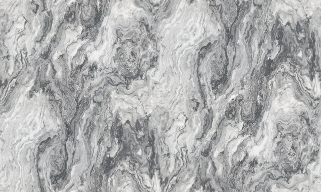 Advantage Star Charcoal Marble Wallpaper